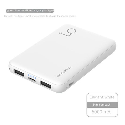 Stay Powered On-The-Go with Our 5000 MAH Compact Mini Portable Power Bank