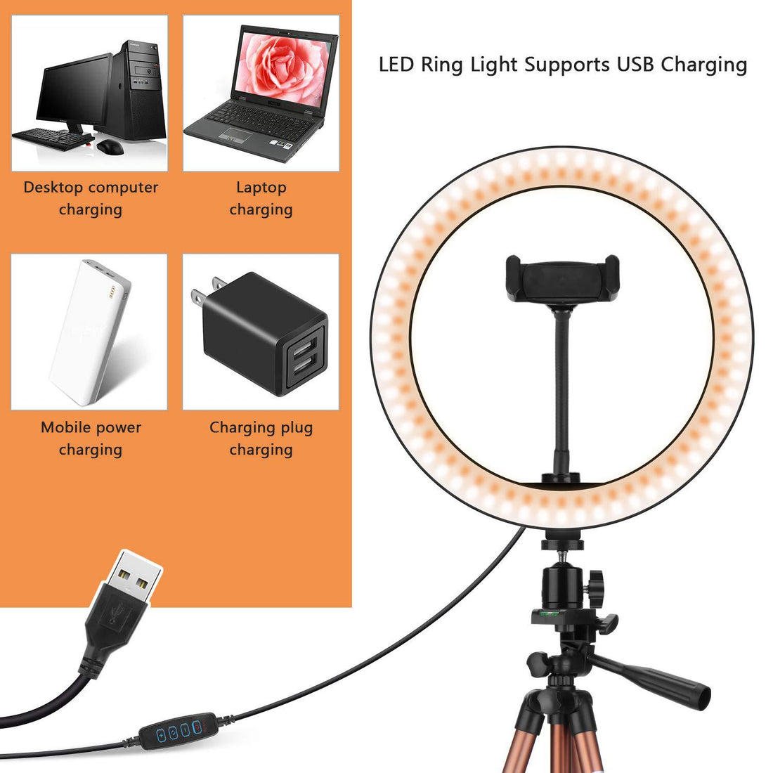 Compatible with Apple, Fill ring light tripod