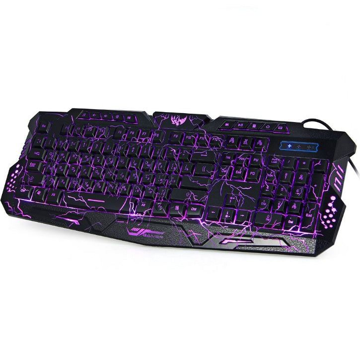 J10 tricolor backlight wired gaming keyboard & mouse set