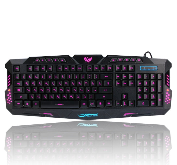 J10 tricolor backlight wired gaming keyboard & mouse set