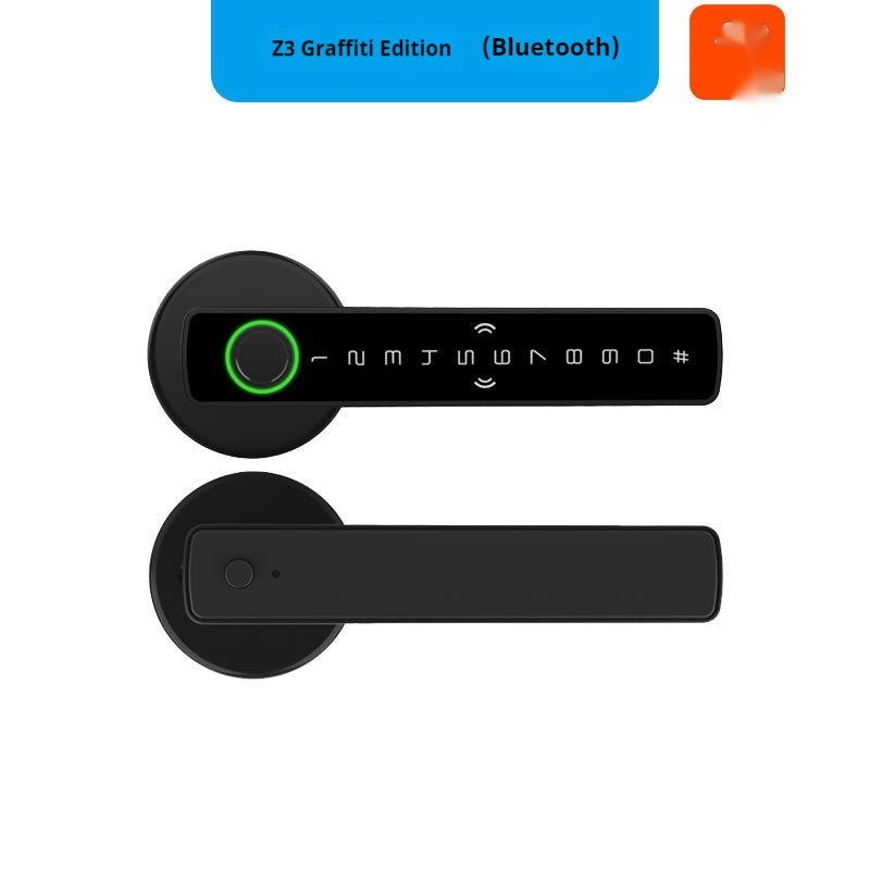 Handle Indoor Wooden Smart Door Lock