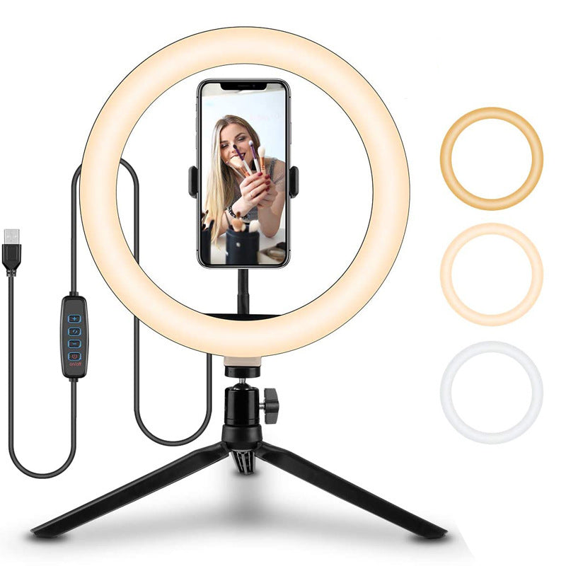 Selfie beautifying ring light