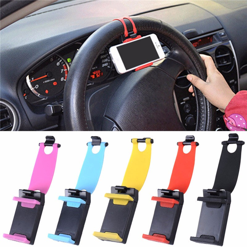 Car Steering Wheel Phone Clip Mount
