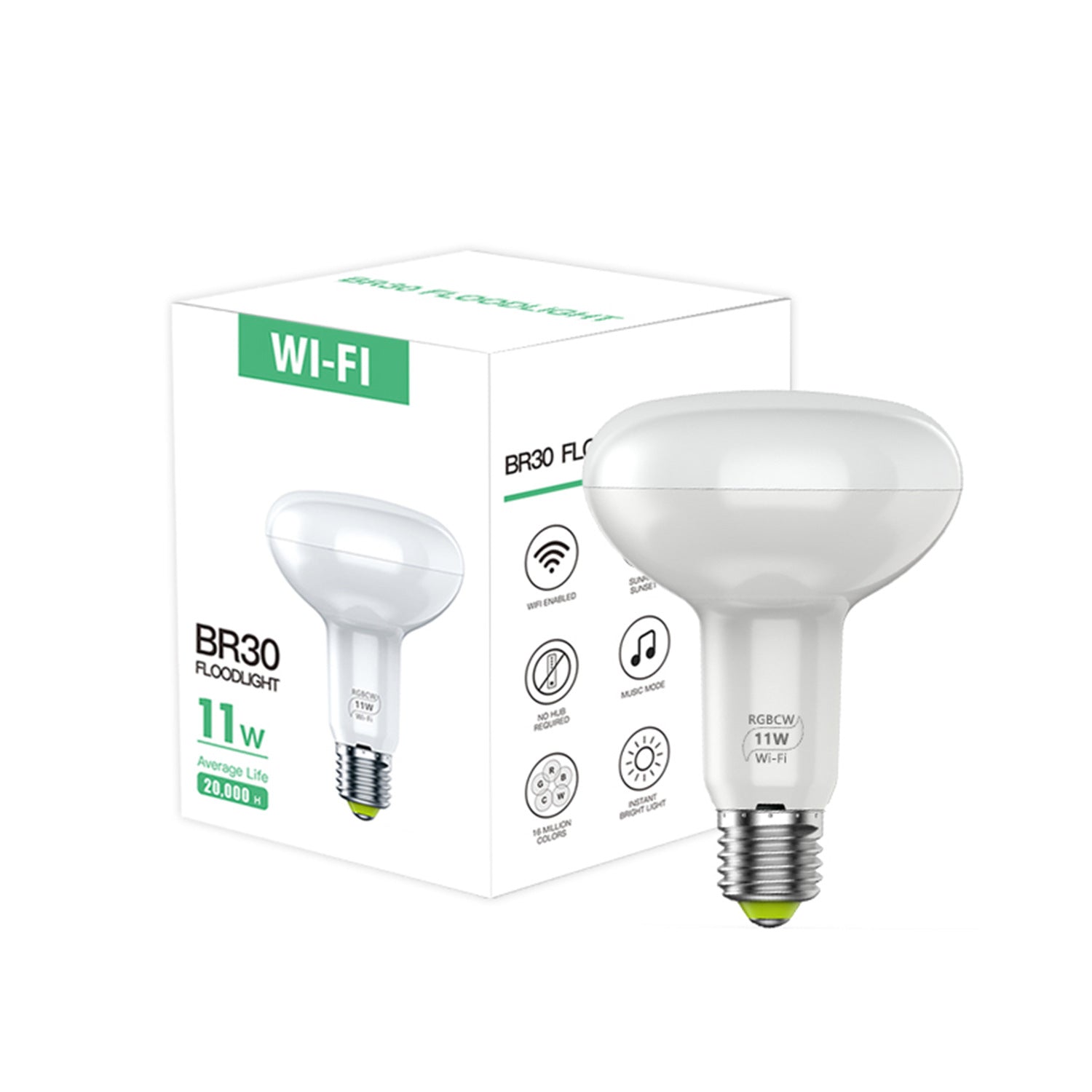 Wifi Smart Bulb 11WRGBW Dimming Remote Control
