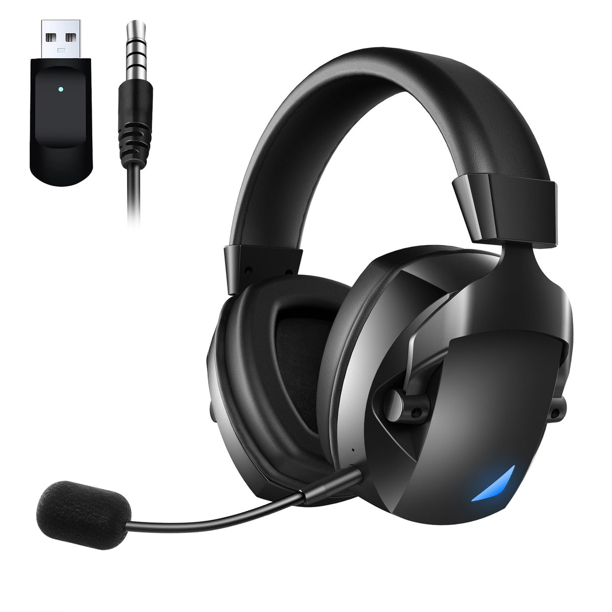 Over-Ear Bluetooth Headphones With Wireless Microphone