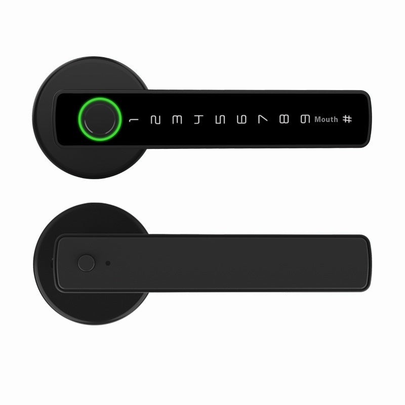 Handle Indoor Wooden Smart Door Lock