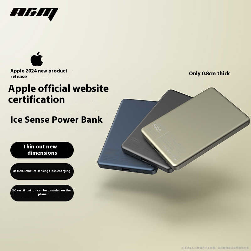 Ultra Thin Large Capacity Portable Magnetic Power Bank