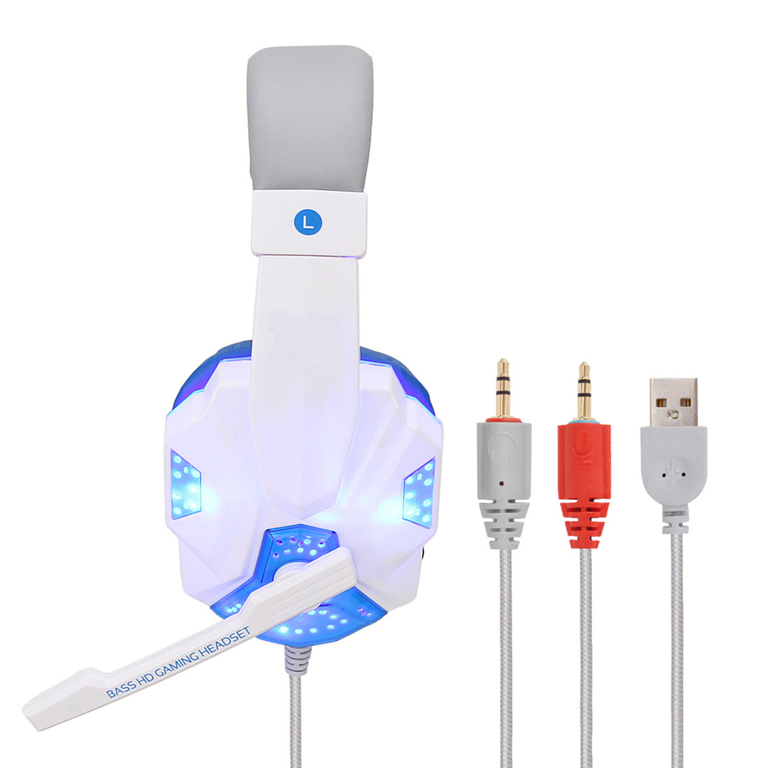 Gaming 7.1 Wire-controlled Light-emitting Headphones