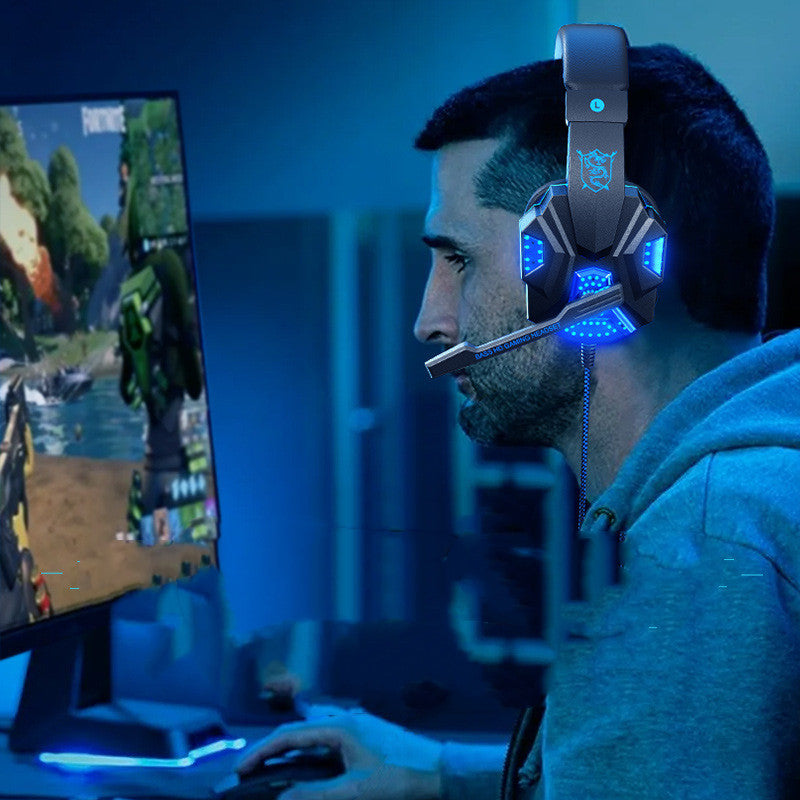 Gaming 7.1 Wire-controlled Light-emitting Headphones