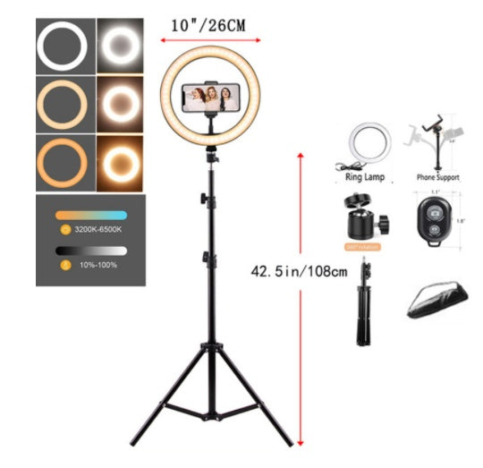 Mobile Phone Ring Light Holder Bracket Tripod