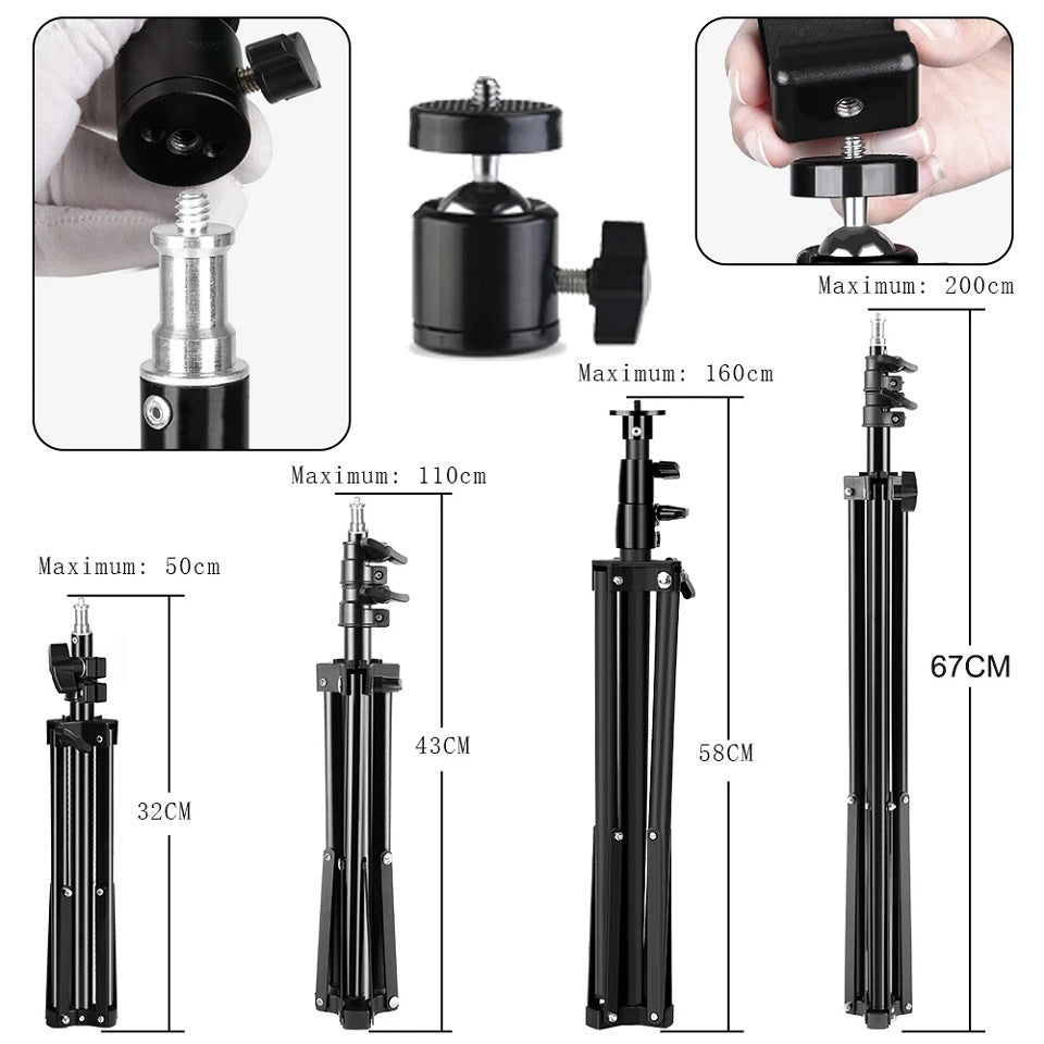 Mobile Phone Ring Light Holder Bracket Tripod