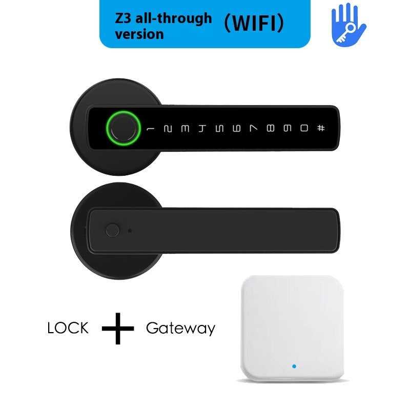 Handle Indoor Wooden Smart Door Lock