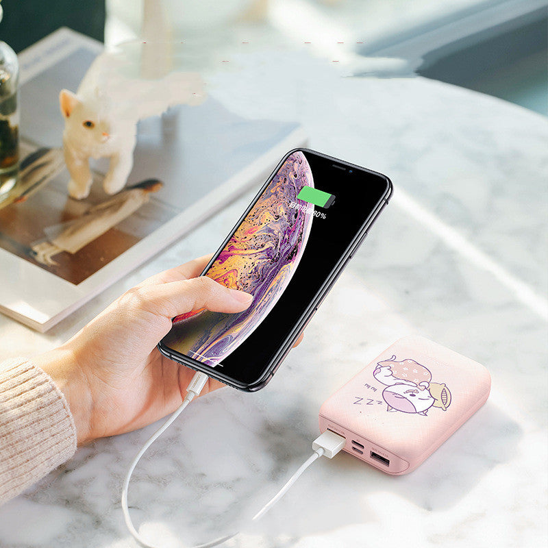 Green 10000mAh Type-C Micro USB Power Bank