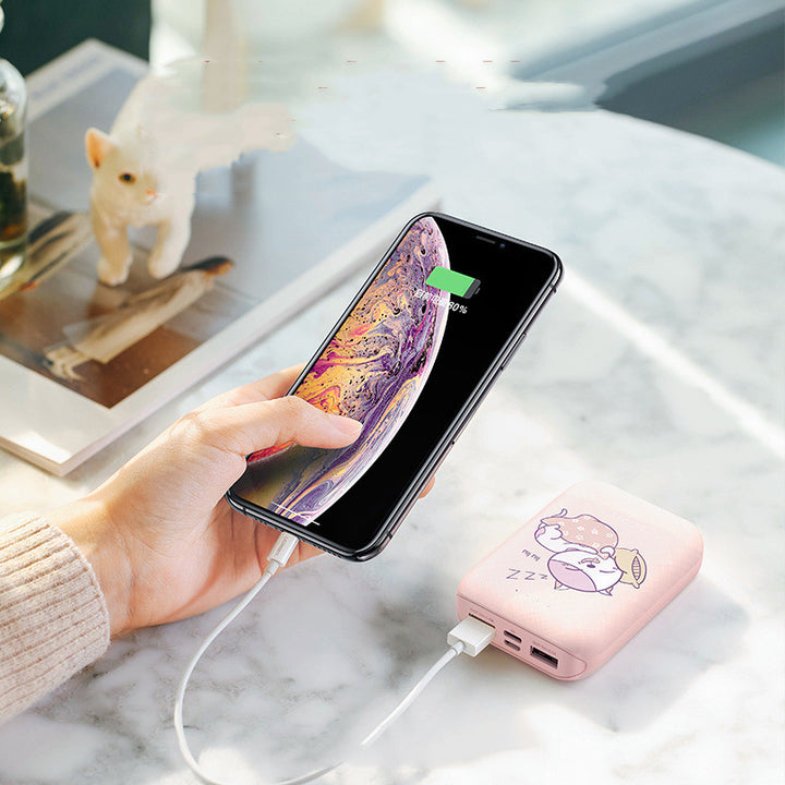 Green 10000mAh Type-C Micro USB Power Bank