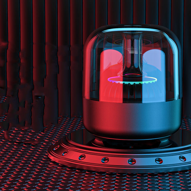 Blue Glass Desktop MINI Computer Bass Speaker