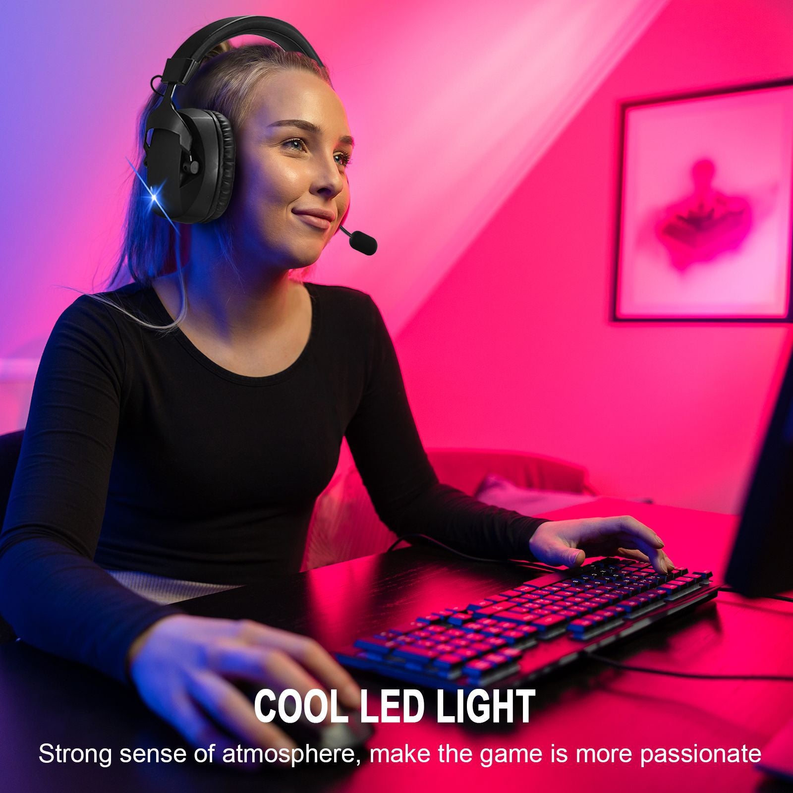 Over-Ear Bluetooth Headphones With Wireless Microphone