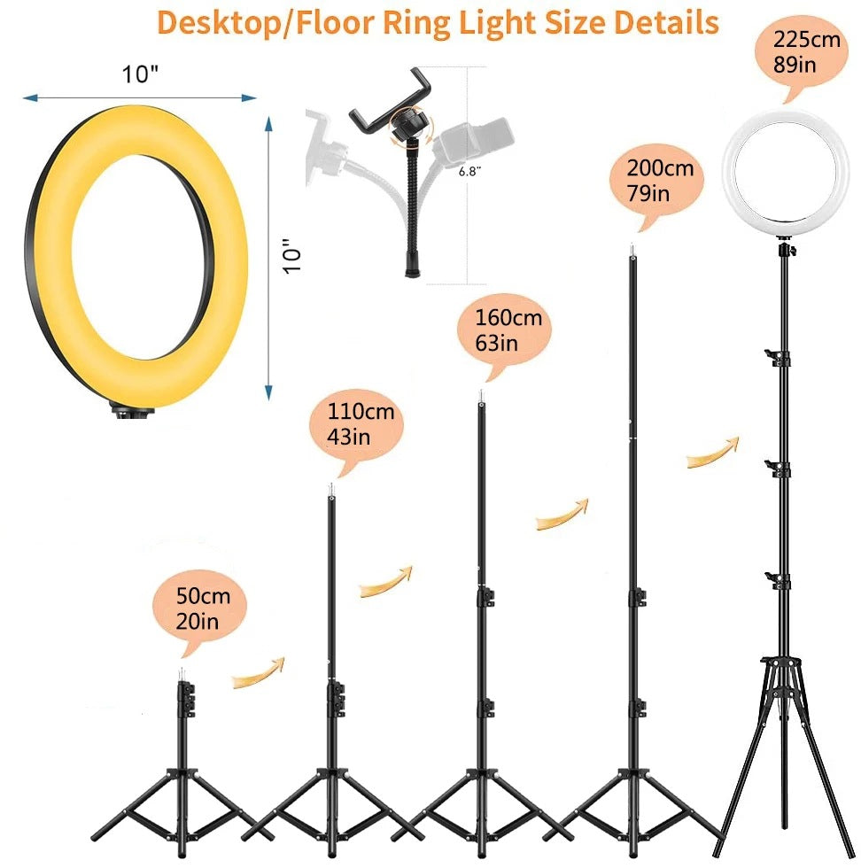 Mobile Phone Ring Light Holder Bracket Tripod